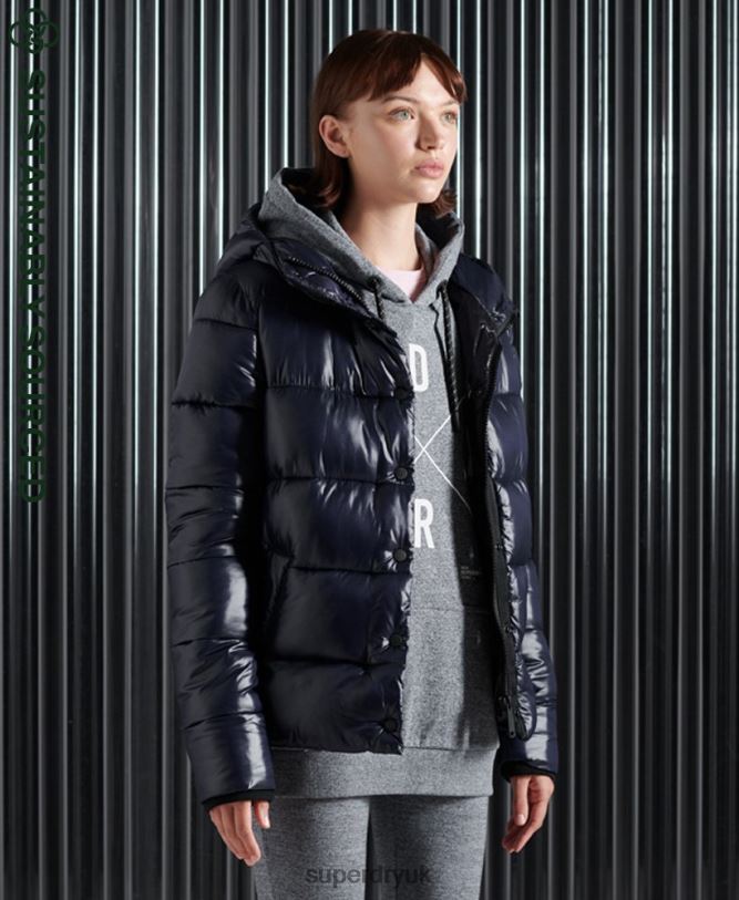 High Shine Toya Jacket Women Navy Clothing Superdry 66N8N3853