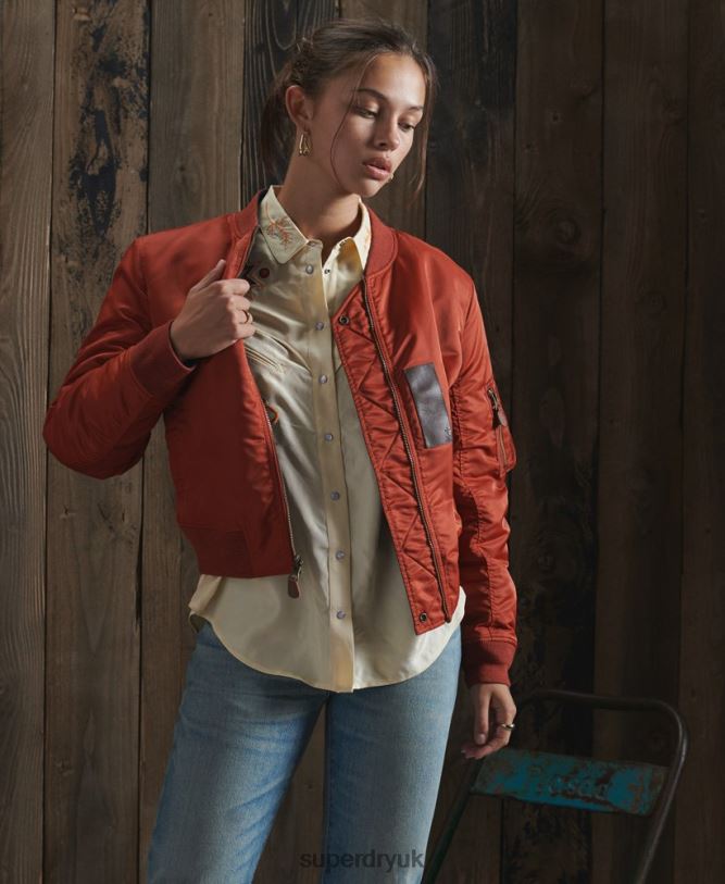 Limited Edition Dry Reversible Jacket Women Red Clothing Superdry 66N8N5551