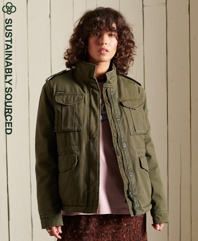 M65 Premium Field Jacket Women Green Clothing Superdry 66N8N5595