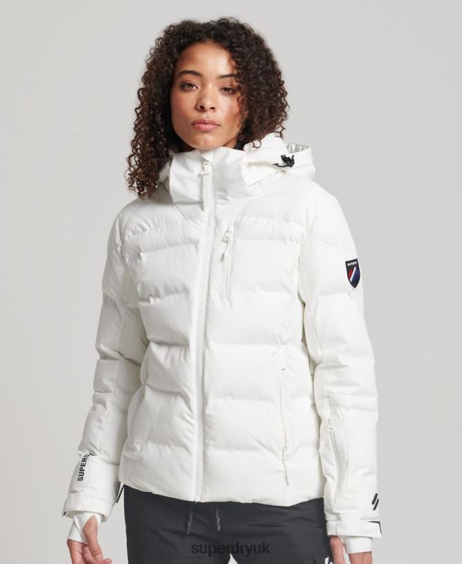 Motion Pro Puffer Jacket Women White Clothing Superdry 66N8N3638