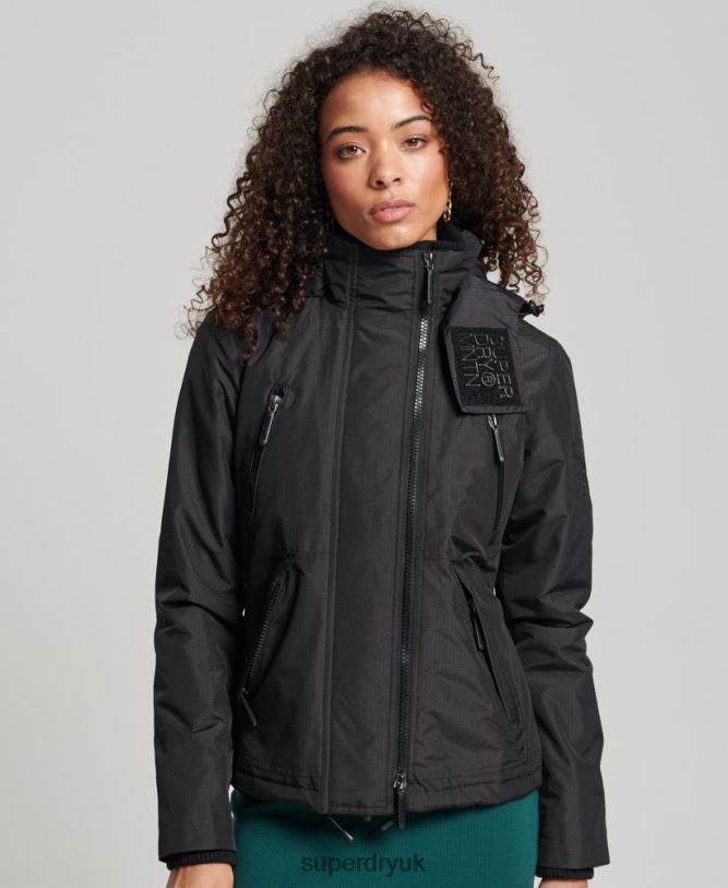 Mountain SD-Windcheater Jacket Women Black Clothing Superdry 66N8N3628