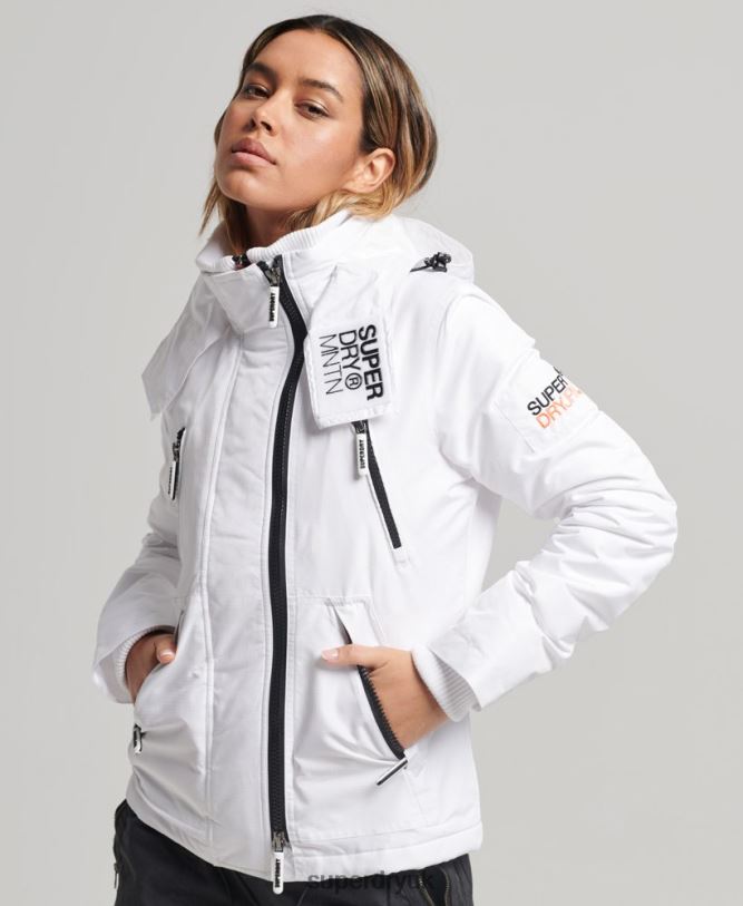 Mountain SD-Windcheater Jacket Women White Clothing Superdry 66N8N3537