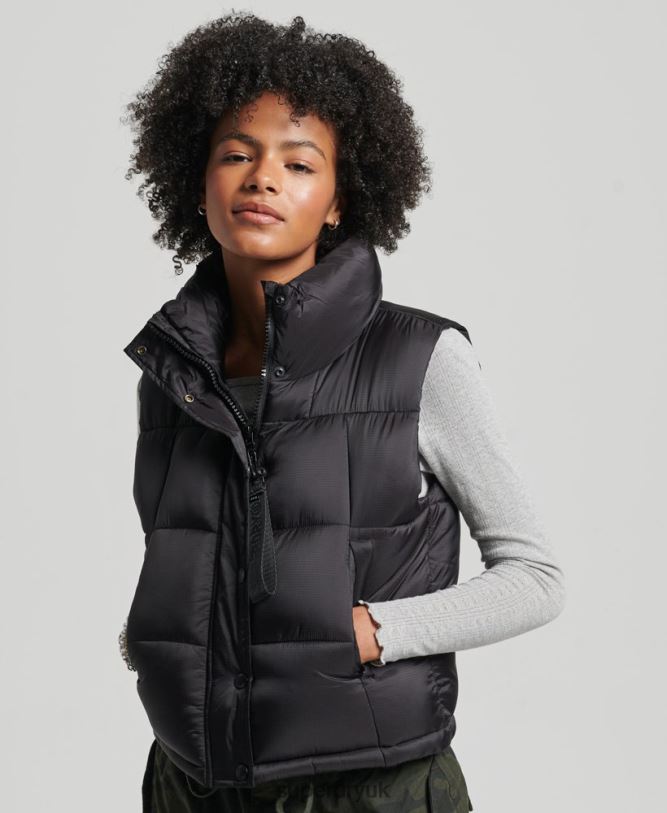 Mountain Sport Gilet Women Black Clothing Superdry 66N8N5646