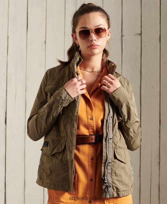 New Military M65 Jacket Women Beige Clothing Superdry 66N8N5657