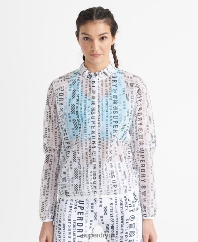 Running Membrane Jacket Women White Clothing Superdry 66N8N5734