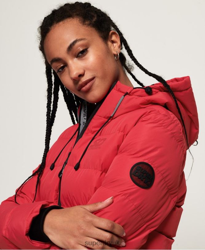 Spirit Puffer Icon Jacket Women Red Clothing Superdry 66N8N3831