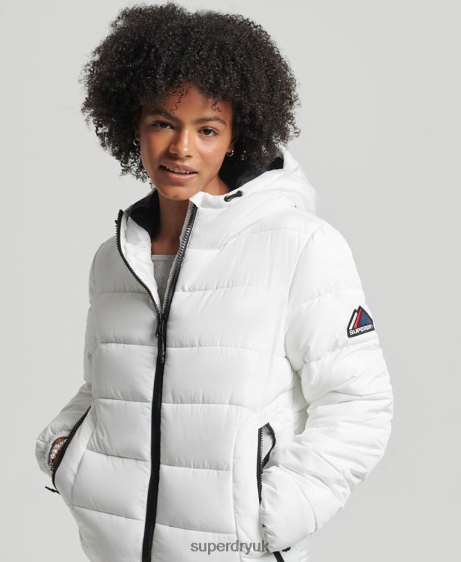 Spirit Sports Puffer Women White Clothing Superdry 66N8N5556