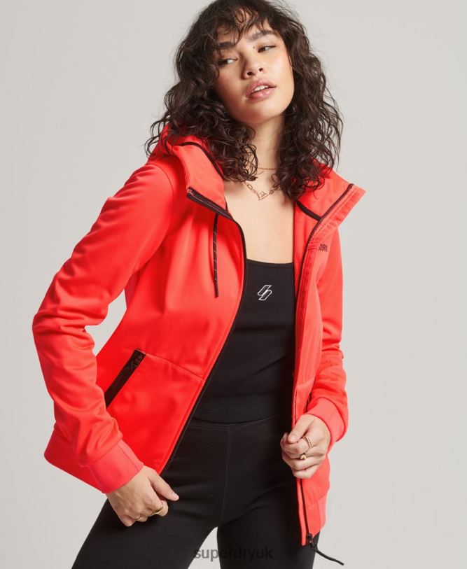 Tech Softshell Jacket Women Coral Clothing Superdry 66N8N5597