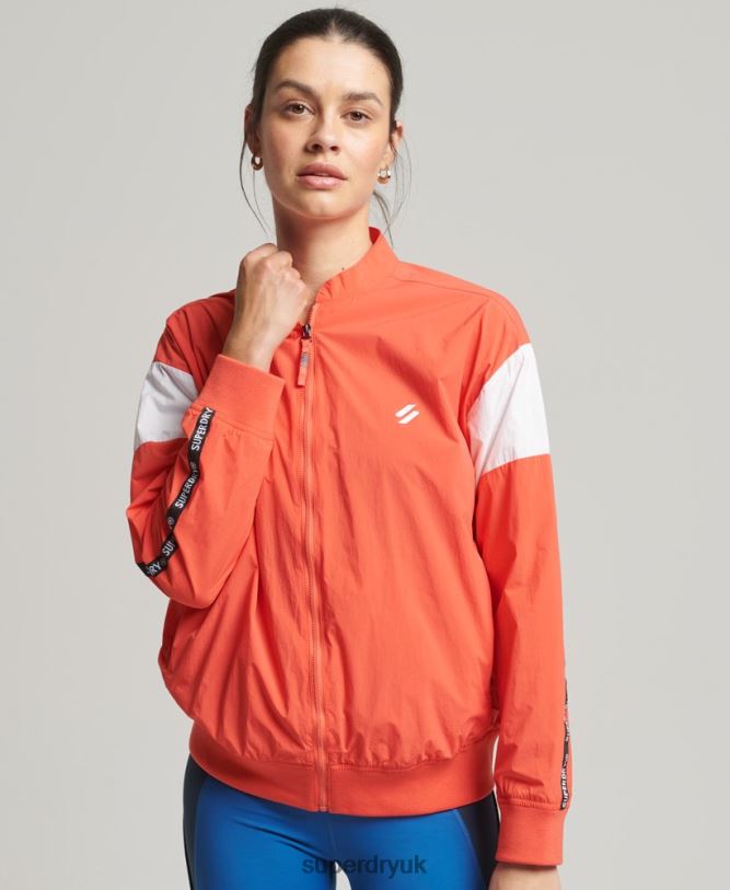 Train Oversized Bomber Jacket Women Coral Clothing Superdry 66N8N5489