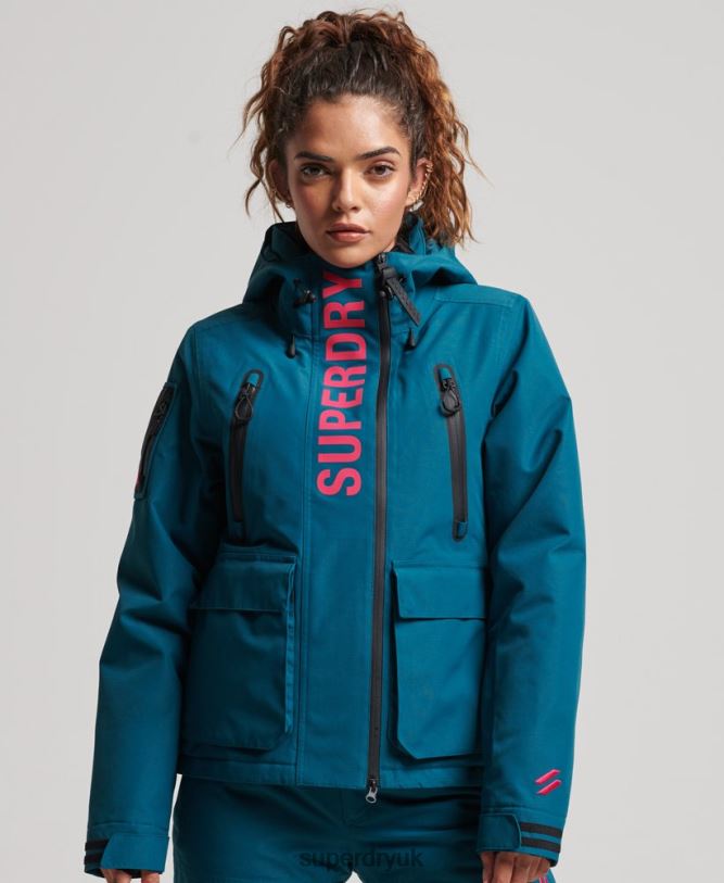 Ultimate Rescue Jacket Women Turquoise Clothing Superdry 66N8N6549