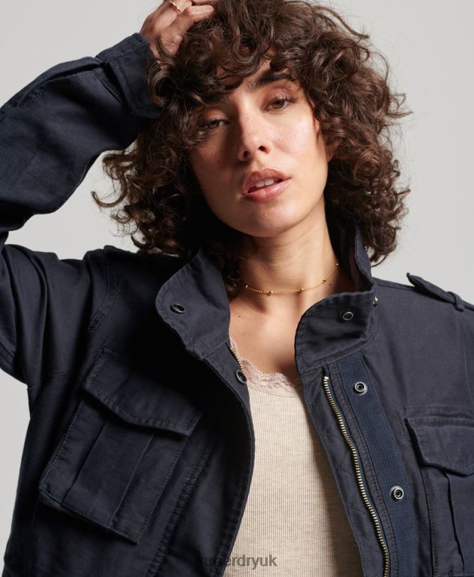 Vintage M65 Jacket Women Navy Clothing Superdry 66N8N3520