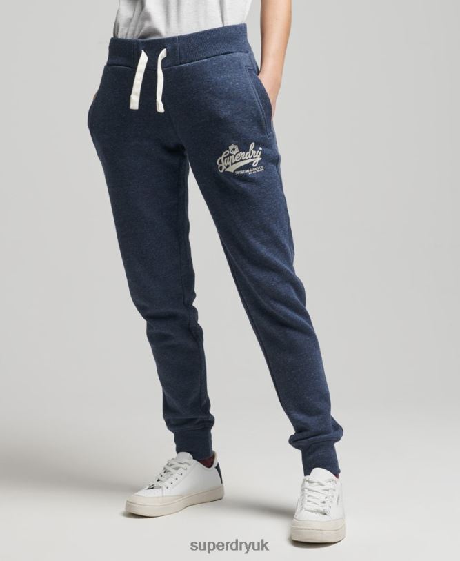 Vintage Script Style Collegiate Joggers Women Navy Clothing Superdry 66N8N6714