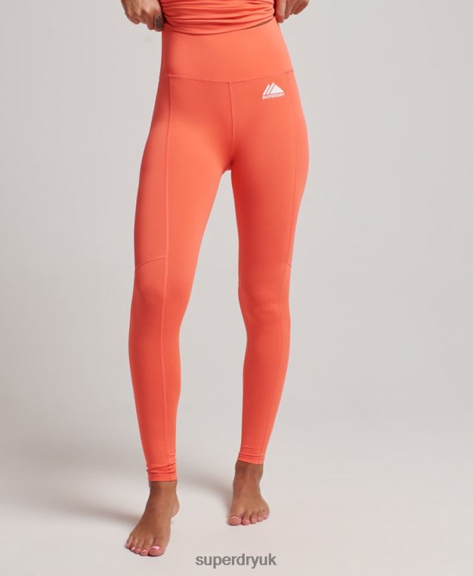 Base Layer Leggings Women Coral Clothing Superdry 66N8N4079