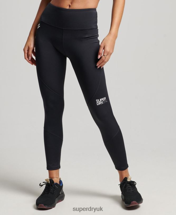 Core 7/8 Tight Leggings Women Black Clothing Superdry 66N8N4063