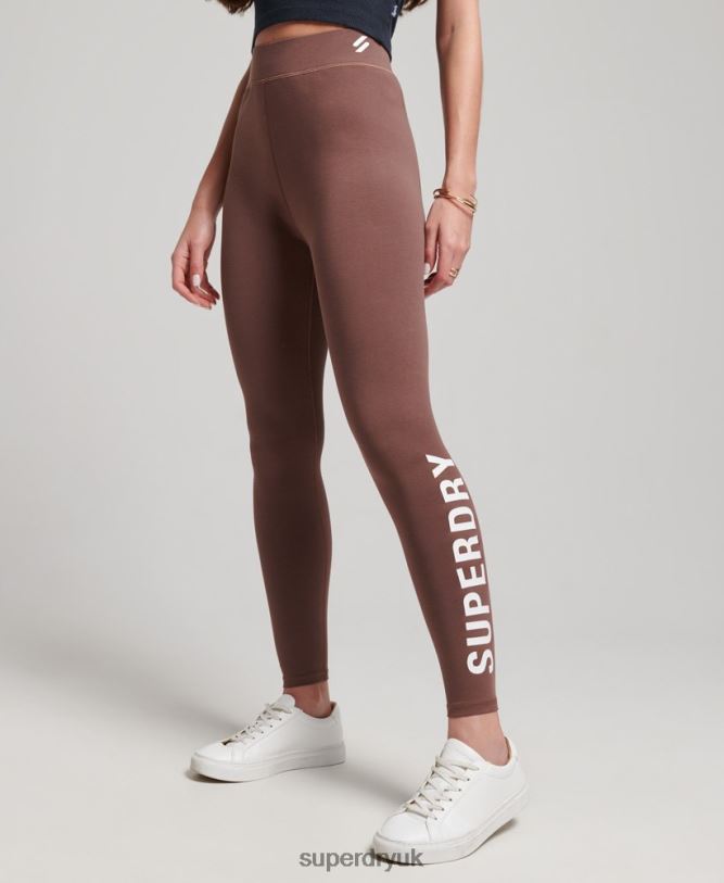 Core High Waist Leggings Women Dusty Clothing Superdry 66N8N4091