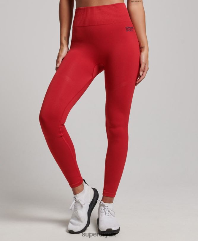 Core Seamless Tight Leggings Women Red Clothing Superdry 66N8N4055