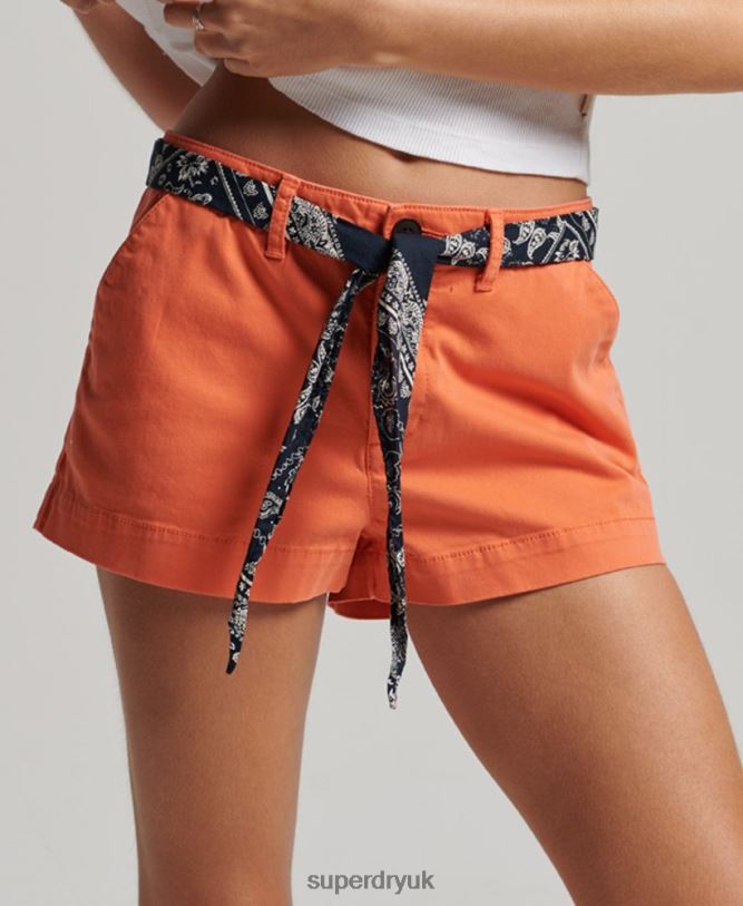 Chino Hot Shorts Women Coral Clothing Superdry 66N8N2135