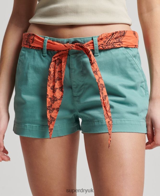 Chino Hot Shorts Women Green Clothing Superdry 66N8N2053