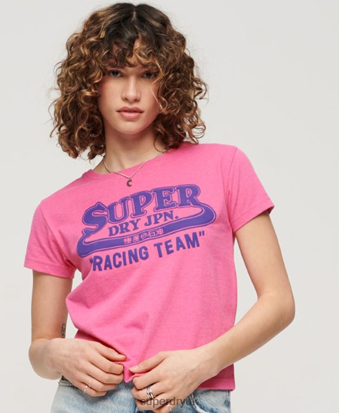 Archive Neon Graphic T-Shirt Women Pink Clothing Superdry 66N8N2636