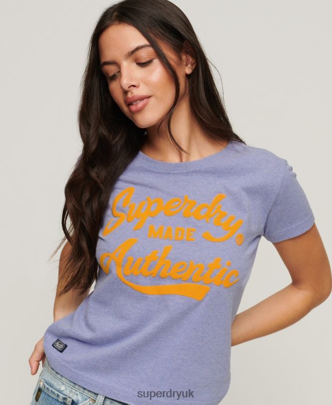Archive Neon Graphic T-Shirt Women Purple Clothing Superdry 66N8N2657