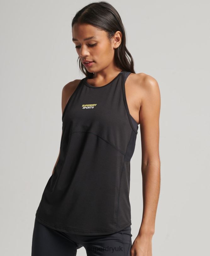 Active Vest Women Black Clothing Superdry 66N8N2977