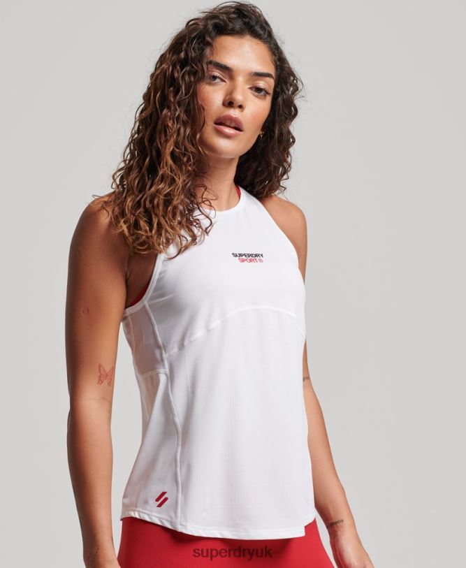 Active Vest Women White Clothing Superdry 66N8N2916