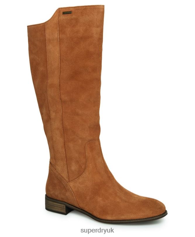 Layla May High Boots Women Tan Shoes Superdry 66N8N4430