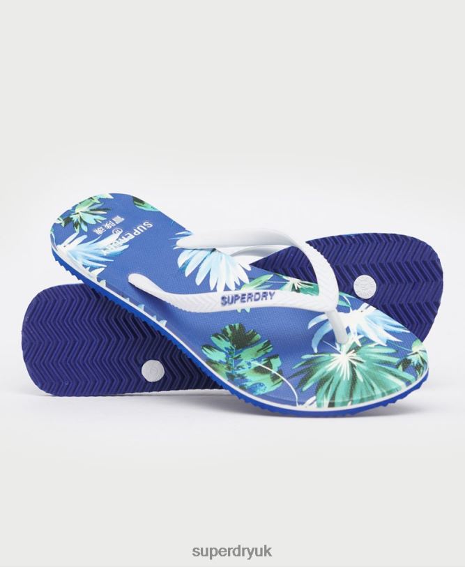 Classic Vintage Flip Flops Women Blue Shoes Superdry 66N8N6770