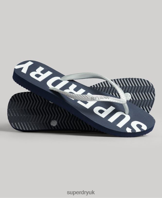 Code Core Sport Flip Flops Women Navy Shoes Superdry 66N8N4376