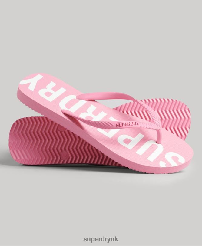 Code Core Sport Flip Flops Women Pink Shoes Superdry 66N8N4366