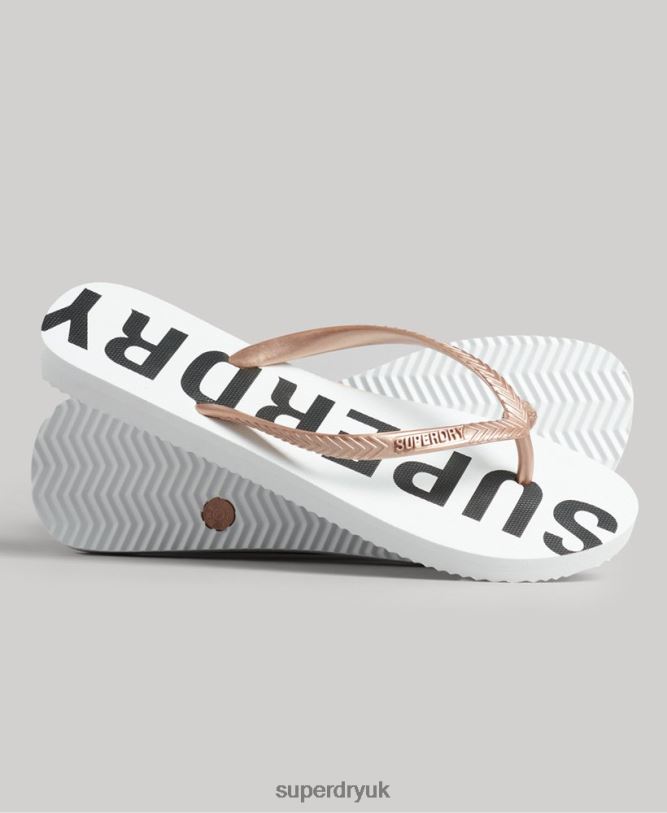 Code Core Sport Flip Flops Women White Shoes Superdry 66N8N4371