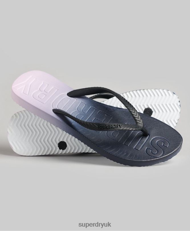 Code Dip Dye Flip Flops Women Navy Shoes Superdry 66N8N6690