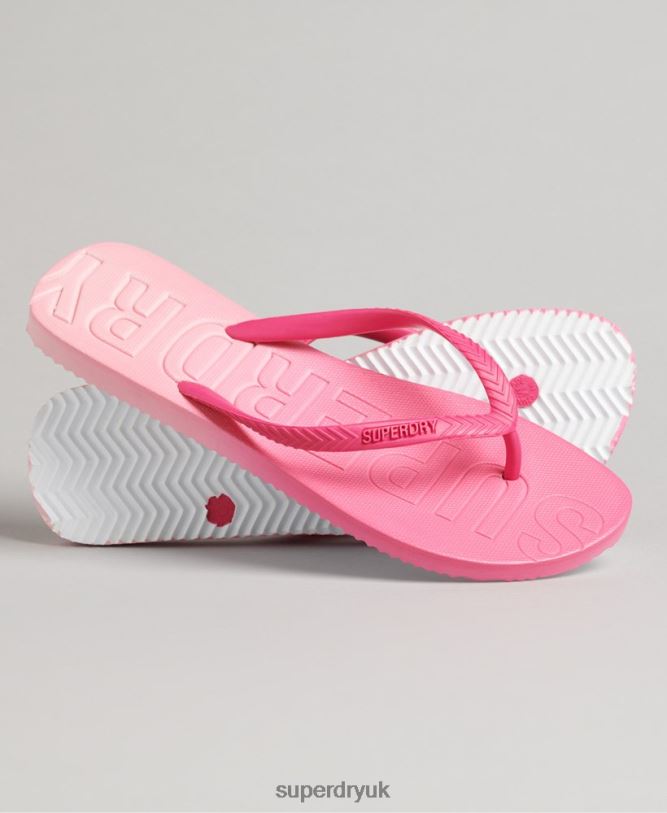 Code Dip Dye Flip Flops Women Pink Shoes Superdry 66N8N6751