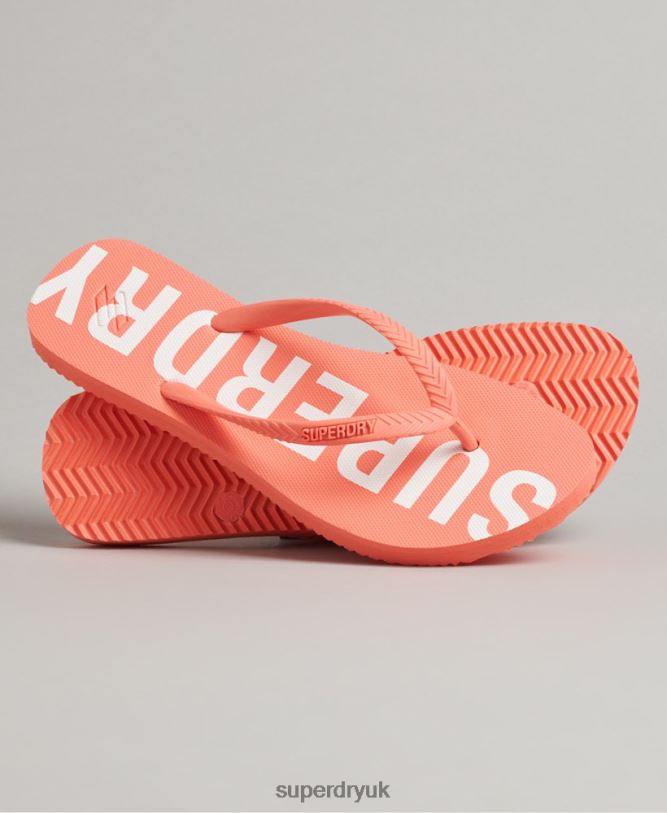 Code Essential Flip Flops Women Coral Shoes Superdry 66N8N4416
