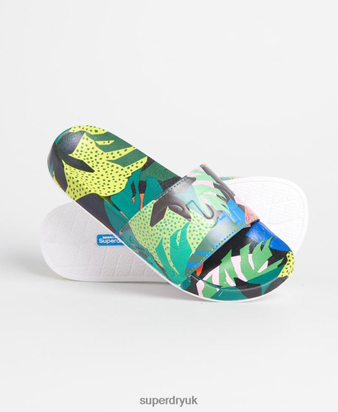 All Over Print Beach Sliders Women Multi Shoes Superdry 66N8N6782