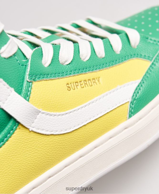 Vegan Basket Lux Trainers Women Yellow Shoes Superdry 66N8N4410
