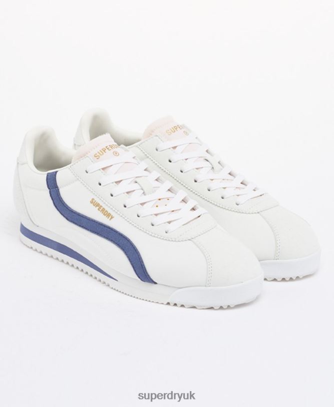 Vegan Retro Track Runner Shoes Women Blue Shoes Superdry 66N8N4418