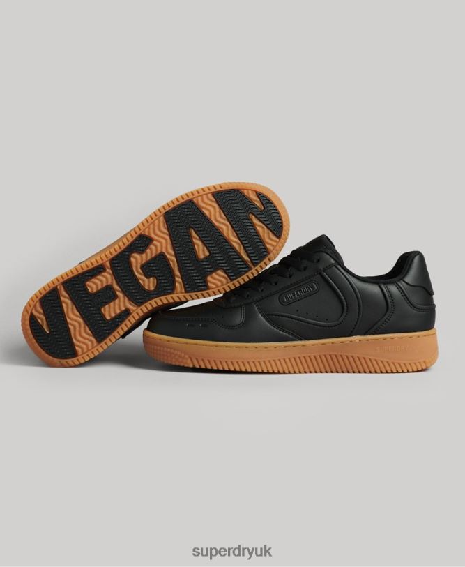 Chunky Vegan Basket Trainers Women Black Shoes Superdry 66N8N4349