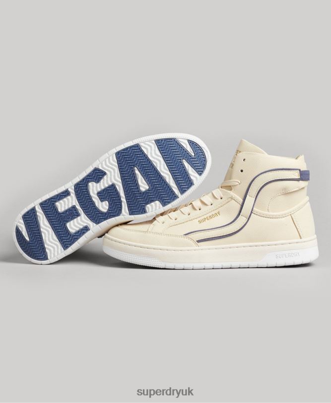 Vintage Vegan Basket High Top Trainers Women Nude Shoes Superdry 66N8N6729